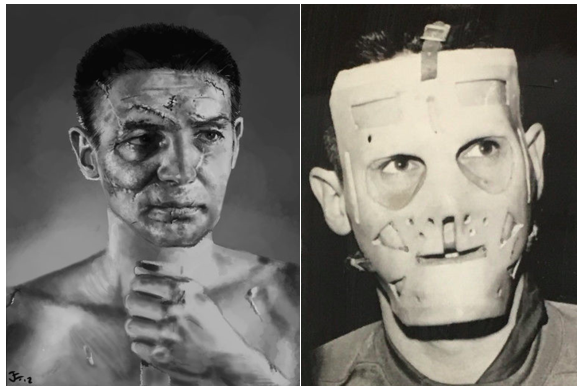 Terry Sawchuk - The face of a hockey goalie before masks became standard  game equipment, 1966 - Rare Historical Photos